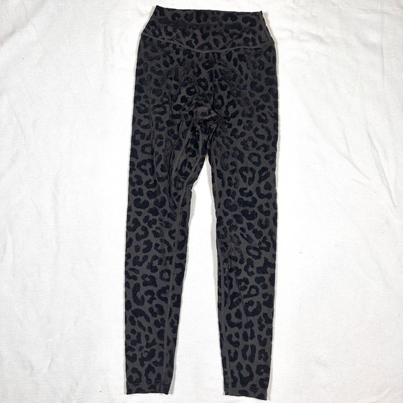 BALANCE ATHLETICA Kingdom Velvet Lux Panther Black Animal Print Leggings Small - Picture 2 of 5